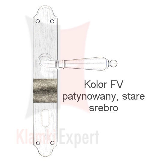 Klamka Florenzia - próbka koloru FV patynowany, stare srebro