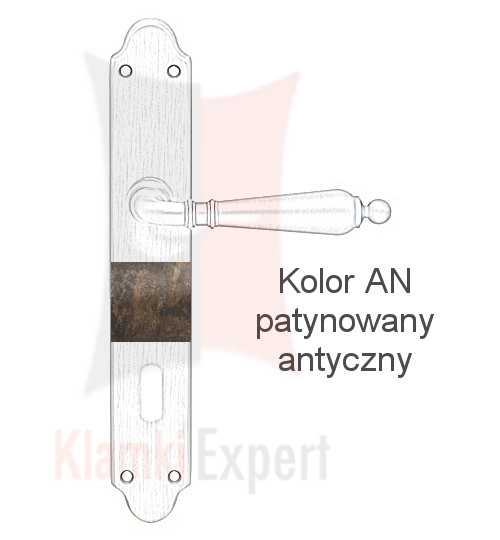 Klamka Florenzia - próbka koloru AN patynowany antyczny