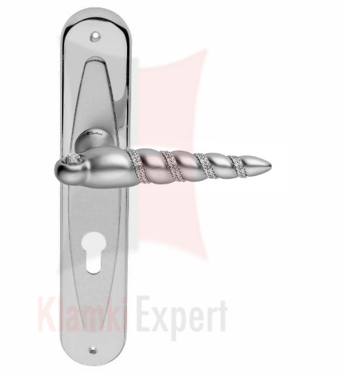 Klamka Shell Mesh w kolorze CS chromowany matowy