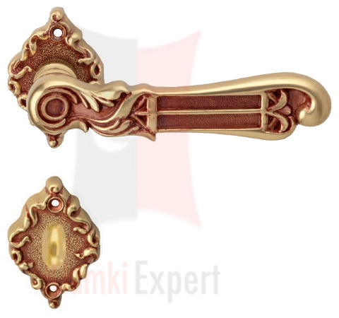 Klamka Tiffany Brass z blokadą wc