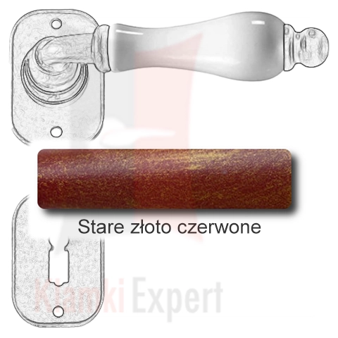 Stare złoto czerwone