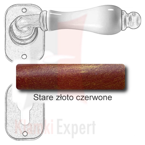 Stare złoto czerwone