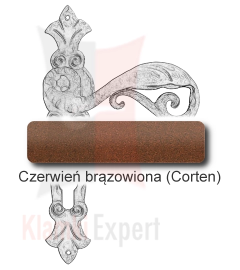 Czerwień brązowiona (Corten)