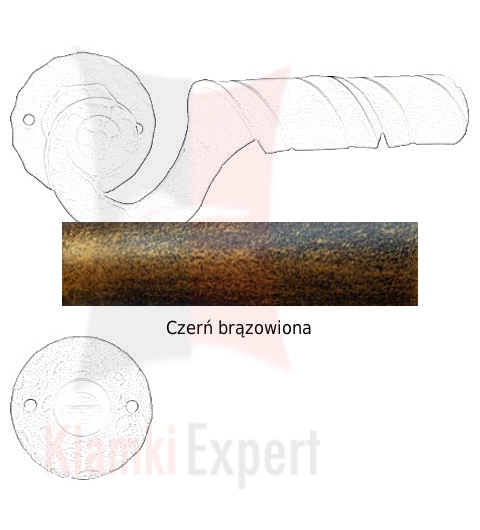 czerń brązowiona