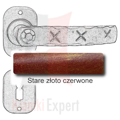 Stare złoto czerwone