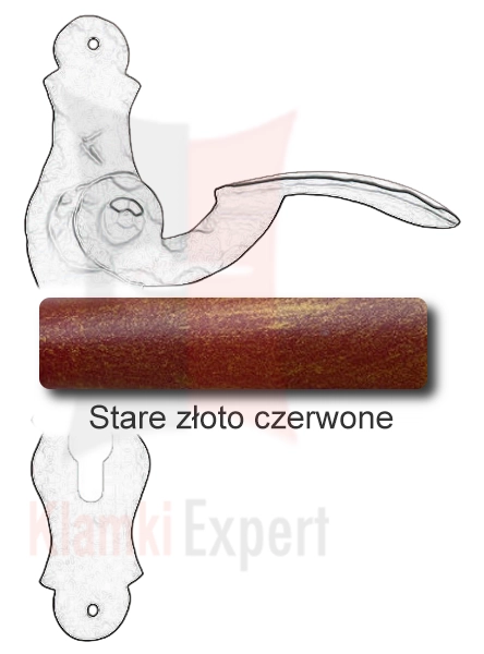 Stare złoto czerwone