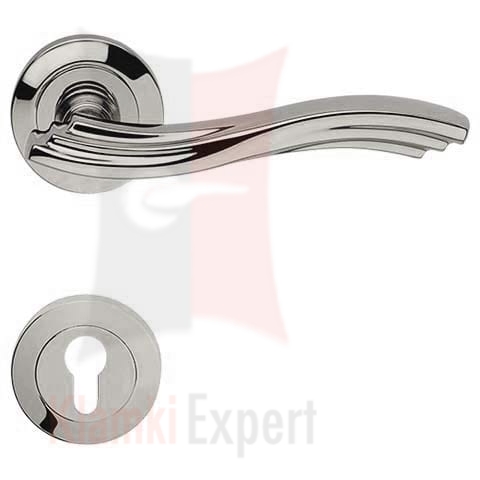 Klamka Marina z rozetą na wkładkę