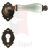 Klamka PARIS 2601 z dolną rozetą na wkładkę, porcelana kremowa