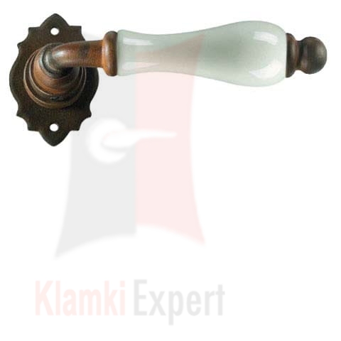 Klamka PARIS 2601 bez dolnej rozety, porcelana kremowa