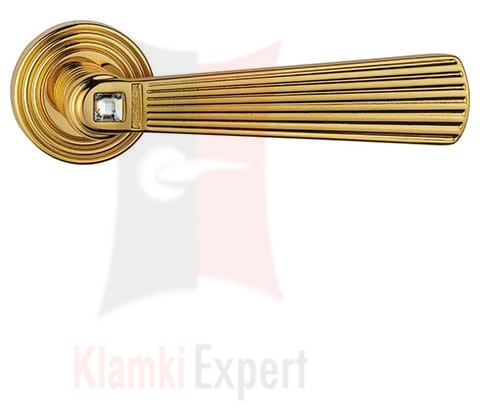 Klamka OPERA Crystal 112 OZ pozłacany błyszczący