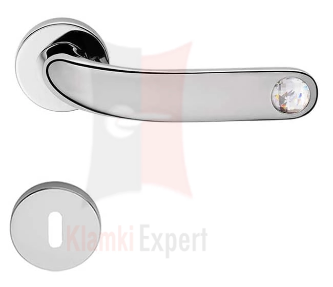 Klamka POINT Crystal 023 z rozetą na klucz