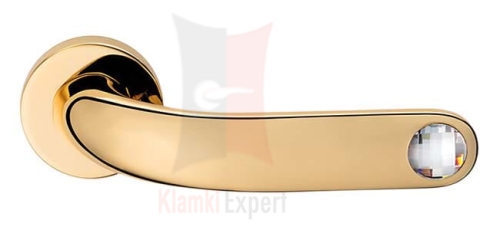 Klamka POINT Crystal 023 OZ pozłacany błyszczący