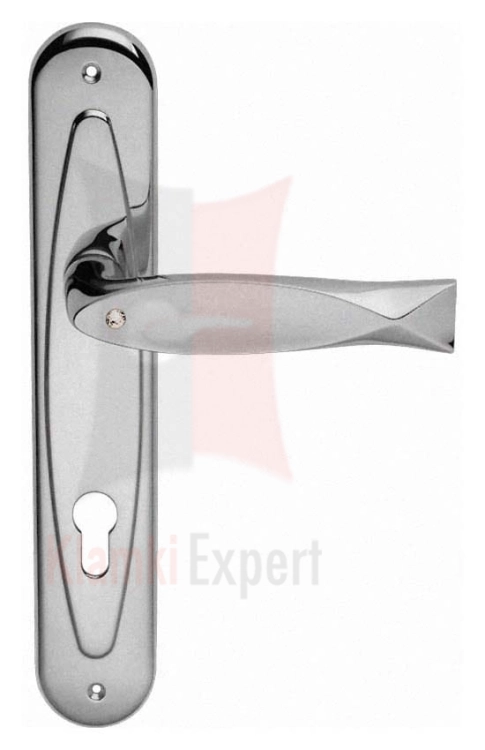 Klamka FISH Crystal 700PL z otworem na wkładkę - CS chromowany matowy
