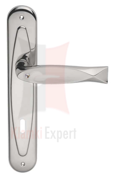 Klamka FISH Crystal 700PL z otworem na klucz - CR chromowany błyszczący