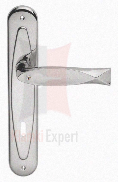 Klamka FISH Crystal 700PL z otworem na klucz - CS chromowany matowy