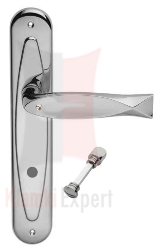 Klamka FISH Crystal 700PW z blokadą WC CR chromowany błyszczący