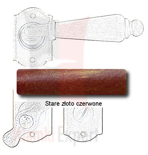 Stare złoto czerwone