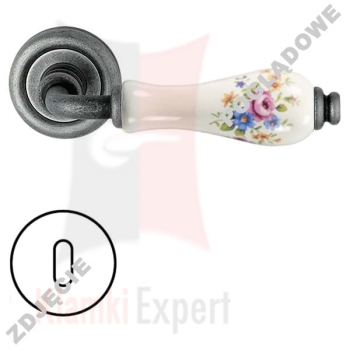 Klamka DALIA 660 z rozetą na klucz