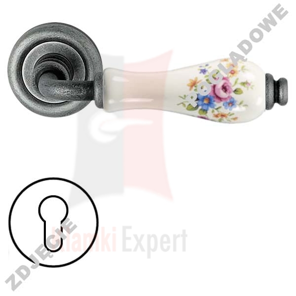 Klamka DALIA 660 z rozetą na wkładkę