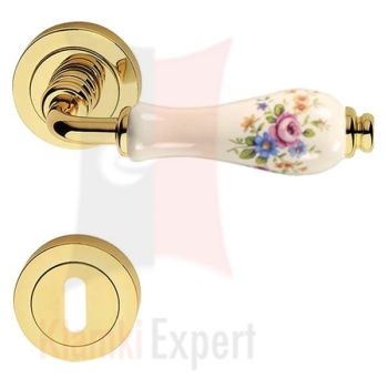 Klamka DALIA 766 z rozetą na klucz