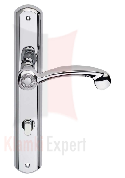 Klamka COSMIC Crystal szyld długi z blokadą WC CR