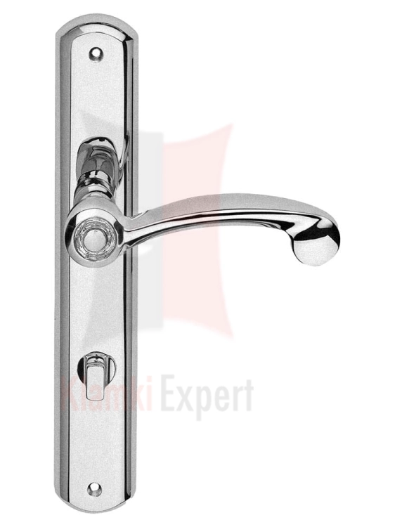Klamka COSMIC Crystal szyld długi z blokadą WC CS