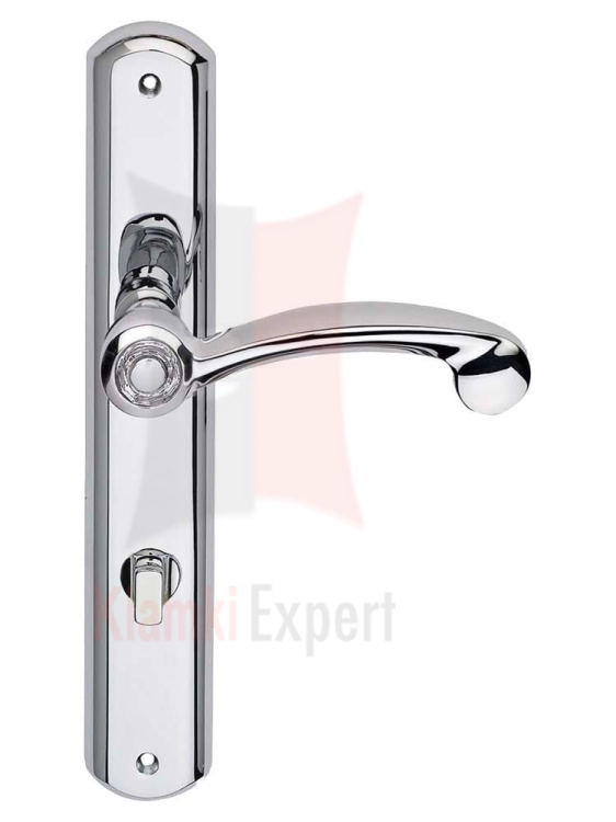 Klamka COSMIC Crystal szyld długi z blokadą WC CR