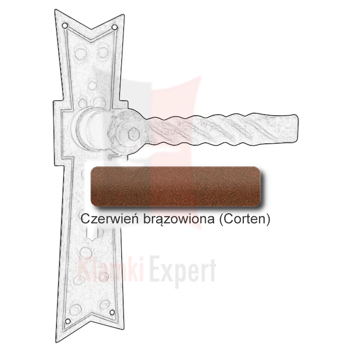Czerwień brązowiona (Corten)