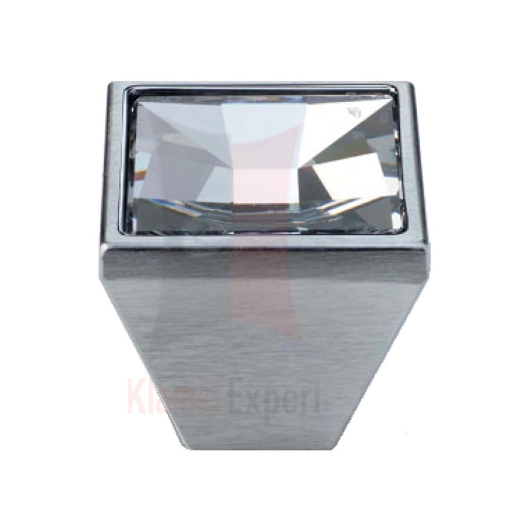 MIRROR CS 30 mm gałka meblowa z przeźroczystym kryształem Swarovskiego