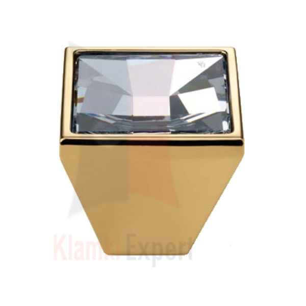MIRROR OZ 30 mm gałka meblowa z przeźroczystym kryształem Swarovskiego