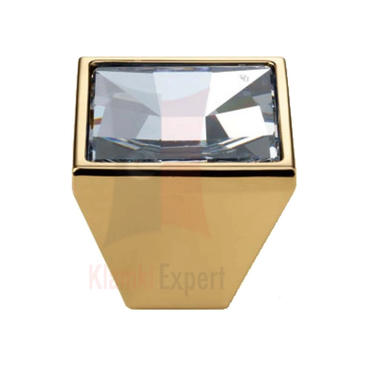 MIRROR OZ 30 mm gałka meblowa z przeźroczystym kryształem Swarovskiego