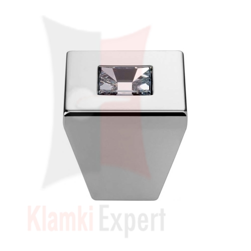 REFLEX CR 24 mm gałka meblowa z przeźroczystym kryształem Swarovskiego