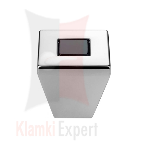 REFLEX CR 24 mm gałka meblowa z czarnym kryształem Swarovskiego