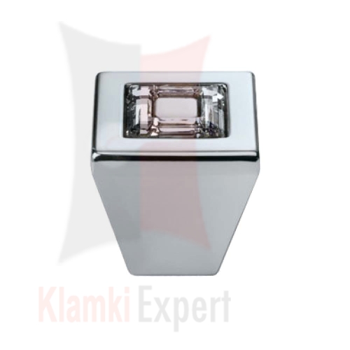 RING CR 24 mm gałka meblowa z przeźroczystym kryształem Swarovskiego