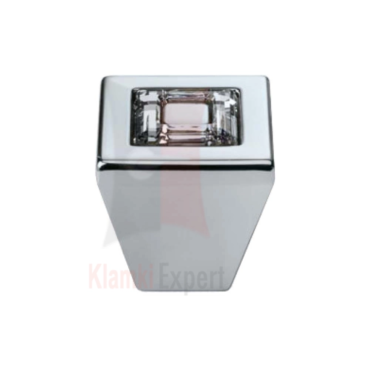 RING CR 24 mm gałka meblowa z przeźroczystym kryształem Swarovskiego