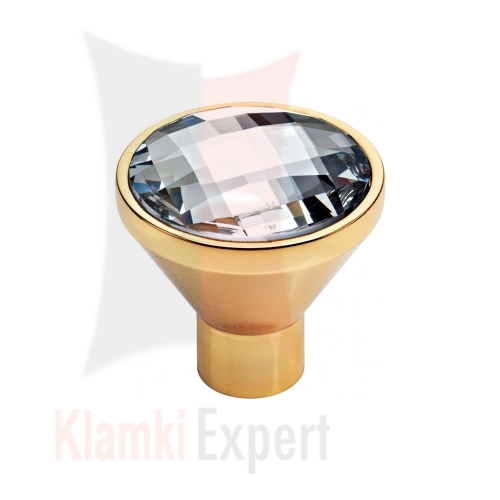 VERONICA OZ 34 mm gałka meblowa z kryształem Swarovskiego