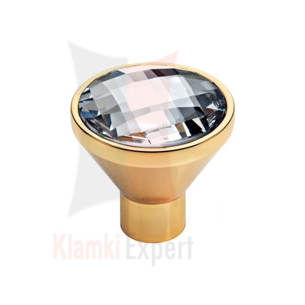 VERONICA OZ 34 mm gałka meblowa z kryształem Swarovskiego