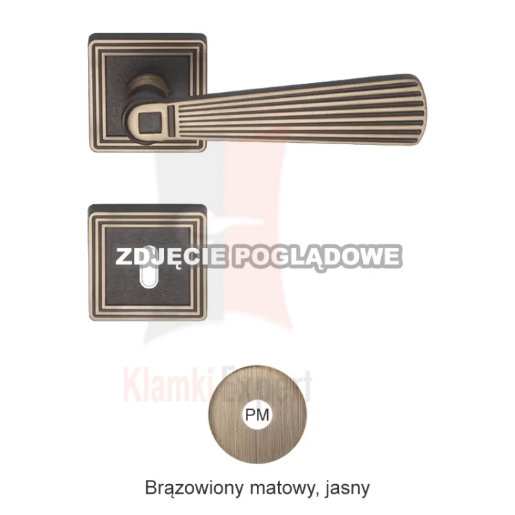 Klamka Opera 114 PM brązowiony matowy jasny