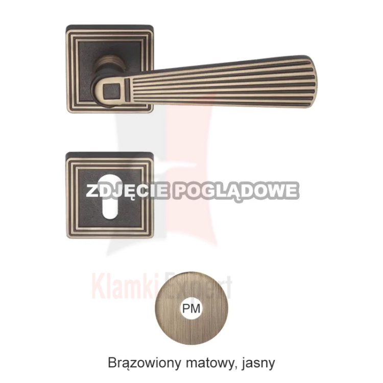 Klamka Opera 114 PM brązowiony matowy jasny