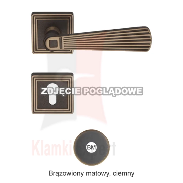 Klamka Opera 114 BM brązowiony matowy ciemny
