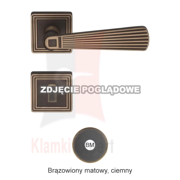 Klamka Opera 114 BM brązowiony matowy ciemny
