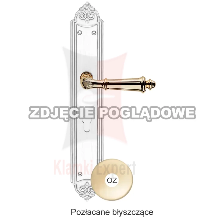 Klamka Aida 1611 z otworem na wkładkę - OZ