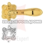 Klamka LIBERTY 091 OZ pozłacany błyszczący. szyld dolny na klucz.