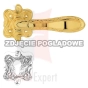 Klamka LIBERTY 091 OZ pozłacany błyszczący. Szyld dolny na wkładkę.
