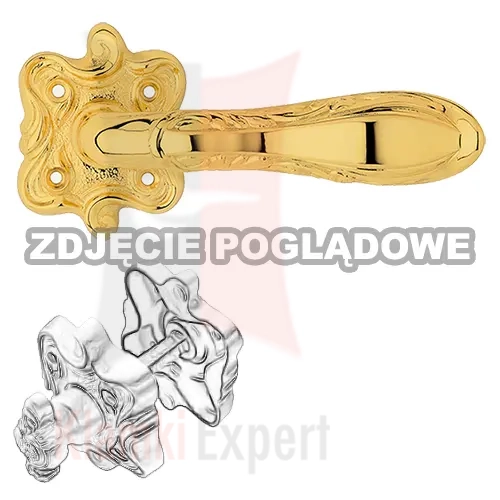 Klamka LIBERTY 091 OZ pozłacany błyszczący. Szyld dolny WC