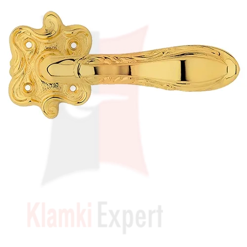 Klamka LIBERTY 091 OZ pozłacany błyszczący. Bez dolnej rozety.