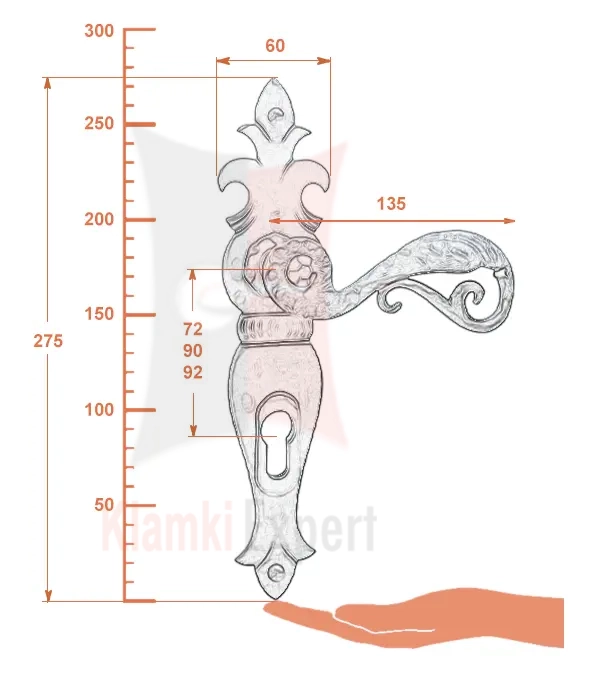 Klamka zewnętrzna Cortina 4320E z zabezpieczeniem Hardox®
