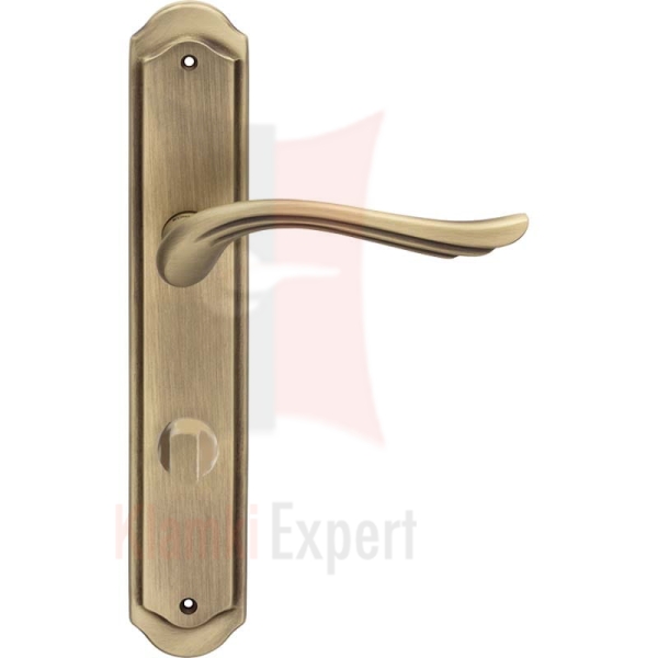 Klamka Aria szyld długi z blokadą WC