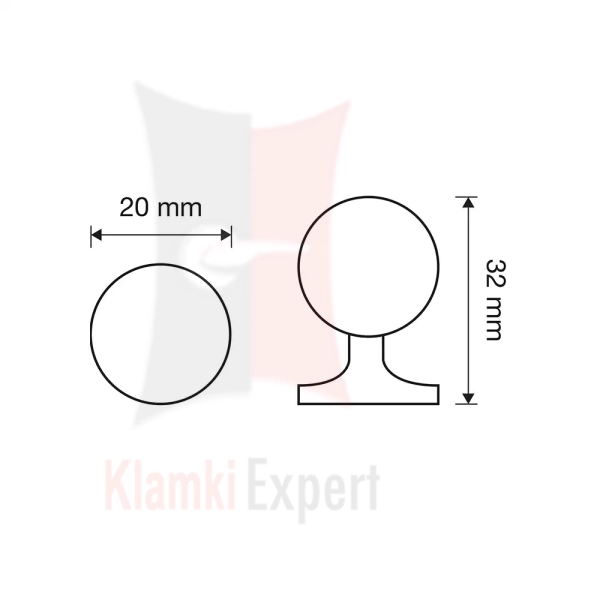 CRYSTAL OZ 20 mm gałka meblowa z kryształem Swarovskiego