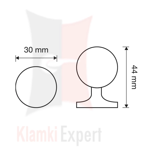 CRYSTAL OZ 30 mm gałka meblowa z kryształem Swarovskiego